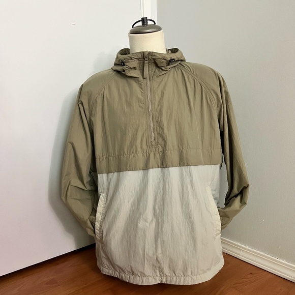 UNIQLO Half Zip Parka (Color Block) Houded Outerwear - Picture 1 of 12